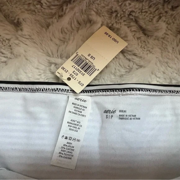2/$20 ❤️ NWT aerie Black & White Stripe Bikini Bottom Small - Picture 3 of 7